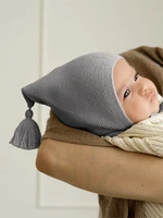 Шапочка детская Amarobaby Pure Love Sweet вязаная, серый AB-OD23-PLS16/11-38