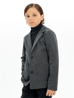 Пиджак трикотажный для мальчика Amarobaby Study Oxford, серый AB-OD23-SO3001/11-134