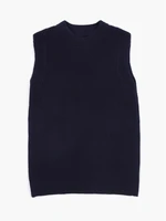 Жилет для девочки Amarobaby KNIT Long, синий AB-OD21-KNITL10/20-122