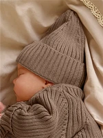 Шапка детская вязаная Amarobaby Pure Love Tot, демисезонная, коричневый AB-OD22-PLT16/12-38