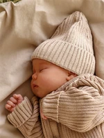 Шапка детская вязаная Amarobaby Pure Love Tot, демисезонная, бежевая AB-OD22-PLT16/03-38