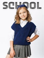 Жилет для девочки Amarobaby KNIT, синий AB-OD21-KNIT10/20-122