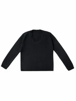 Джемпер для мальчика Amarobaby Pure Love, School, вязаный, черный AB-OD21-PLS2101/09-122