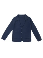 Жакет для мальчика, Amarobaby Pure Love, School, вязаный, синий AB-OD21-PLS2001/20-122