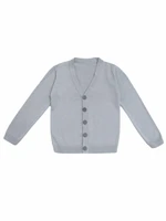 Кардиган для мальчика Amarobaby Pure Love, School, вязаный, серый AB-OD21-PLS1901/11-122