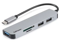 USB-концентратор GoPower GPH5-1 3USB/MicroSD/SD Type-C (m) USB3.0 1365521318