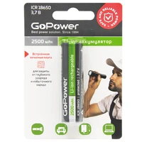 Аккумулятор для компьютерной техники GoPower Аккумулятор Li-ion 18650 1626440235