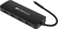 Разветвитель USB 3.0 Origo OU3390SNPD 4порт. черный (OU3390SNPD/B1) 1451201570