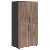 Шкаф-стеллаж средний VELION VENEER VRMCS 80.4, американский орех/яшма черный, 800х430х1517 мм 410171500