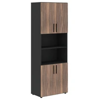 Шкаф-стеллаж высокий VELION VENEER VRHCS 80.4, американский орех/яшма черный, 800х430х2253 мм 960727913