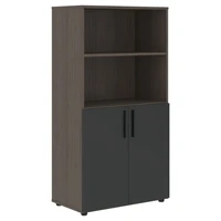 Шкаф-стеллаж широкий VELION VMCS 80.5, яшма черный/дуб сильвер, 800х430х1517 мм 229579939