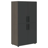 Шкаф средний широкий VELION VMCS 80.4, яшма черный/дуб сильвер, 800х430х1517 мм 691638264