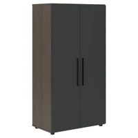 Шкаф средний широкий VELION VMCS 80.1, яшма черный/дуб сильвер, 800х430х1517 мм 2054762170