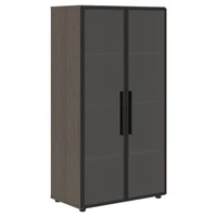Шкаф средний со стеклянными дверьми VELION VMCS 80.2, дуб сильвер , 800х430х1517 мм 918487999