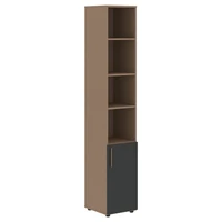 Шкаф-стеллаж узкий VELION VHCS 40.5, яшма черный/кобра, 400х430х2253 мм 283106965