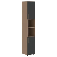 Шкаф-стеллаж узкий VELION VHCS 40.4, яшма черный/кобра, 400х430х2253 мм 1697174087