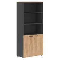 Шкаф-стеллаж JAY JHC 85.5, дуб бофорд/антрацит, 856х452х1949 мм 2034669279