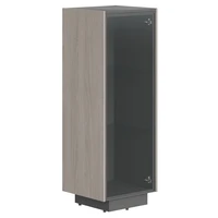 Шкаф колонка средняя LINE СФ-574301, дуб серый/черный графит, 464х430х1305 мм 1895308395