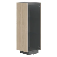 Шкаф колонка средняя LINE СФ-574301, дуб светлый/черный графит, 464х430х1305 мм 1891255670