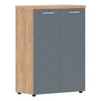 Шкаф средний TORR LUX TLMC 85.1, серо-голубой/дуб бофорд, 856х450х1203 мм 1481825428