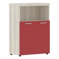 Шкаф средний TORR LUX TLMC 85.3, красный/сосна эдмонт z, 856х450х1203 мм 1480293910