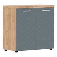 Шкаф низкий TORR LUX TLLC 85.1, серо-голубой/дуб бофорд, 856х450х833 мм 1274138854