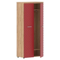 Гардероб TORR LUX TLCW 85, красный/дуб бофорд, 856х450х1968 мм 1784418983
