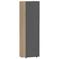 Гардероб KANON СП-064-25-12(L), серый глянец/дуб натуральный, 600х450х2010 мм 1470018643
