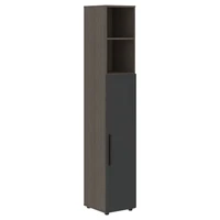 Шкаф-стеллаж узкий VELION VHCS 40.6, яшма черный/дуб сильвер, 400х430х2253 мм 977763727