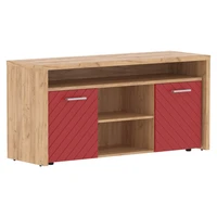 Тумба с фригобаром TORR LUX TLTF-3D, красный/дуб бофорд, 1640х550х800 мм 1507808673