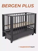 Кроватка Rant Bergen Plus маятник Moon grey 1706441660