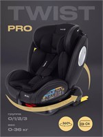 Автокресло Rant Basic Twist Pro Isofix 0/1/2/3 (0-36 кг) Black 616347865