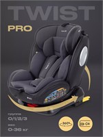 Автокресло Rant Basic Twist Pro Isofix 0/1/2/3 (0-36 кг) Grey 147288554
