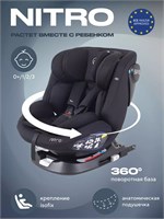 Автокресло Rant Nitro isofix 0/1/2/3 (0-36 кг) Black 1013376344