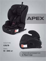 Автокресло Rant Basic Apex isofix 1-2-3 (9-36 кг) Black 1883632596