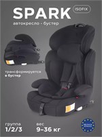 Автокресло Rant Basic Spark Next Isofix группа 1/2/3 (9-36 кг) Black 1790250513