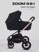 Коляска 3 в 1 Mowbaby Zoom Gold 2025 black 634626546