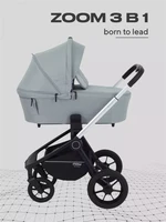 Коляска 3 в 1 Mowbaby Zoom Silver 2025 green tea 203882362