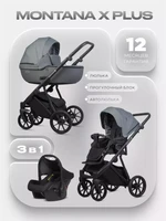 Коляска 3 в 1 Riko Basic Montana X Plus 45 Grey 1381295483
