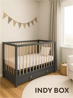 Кроватка Rant Indy Box маятник Moon grey 955225357