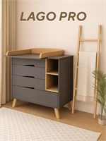 Комод пеленальный Rant Lago Pro 80/4 с органайзером Moon grey 1997296224