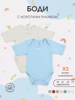 Боди 2 шт. с коротким рукавом Rant Hugs and kisses Sky blue 595213748