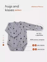 Боди Rant Hugs and kisses Pattern grey 6473/6773 1691253672