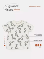 Футболка Rant Hugs and kisses Pattern beige 4673 2090416170