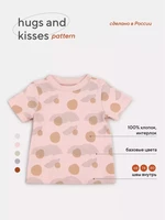 Футболка Rant Hugs and kisses Pattern pink 4673 1905918465