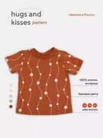 Футболка Rant Hugs and kisses Pattern brown 4673 1974159693