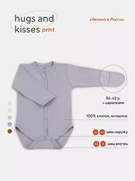 Боди Rant Hugs and kisses Print Dino grey 6774 753590252