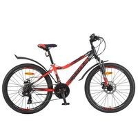 Велосипед Stels Navigator 24' 450 MD V030 Черный неоновый/Красный (LU093466) 1734858613