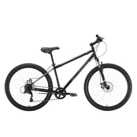 Велосипед Stark'22 Respect 26.1 D Microshift Steel черный/зеленый 1094805617
