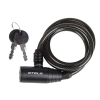 Трос-замок STELS 87107 (1000мм) d 8mm с ключом,черный/540092 1582834673